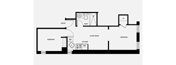 2 Bed 1 Bath