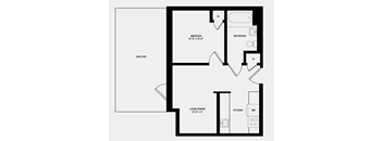 1 Bed 1 Bath Terrace