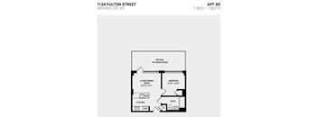 1 Bed 1 Bath Terrace