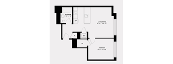 H Line 1 Bed 1 Bath