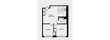 2 Bed 1 Bath
