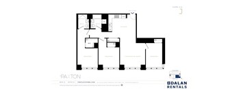 The Paxton Line J Floorplan 3 bed 2 bath at The Paxton, Brooklyn, NY 11201