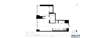 The Paxton Line A Floorplan 1 bed 1 bath at The Paxton, Brooklyn