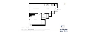 The Paxton Line F Floorplan 1 bed 1 bath at The Paxton, Brooklyn, NY