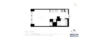 The Paxton Line B Floorplan Studio 1 bath at The Paxton, New york