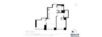 The Paxton Line A Floorplan 2 bed 2 bath at The Paxton, Brooklyn