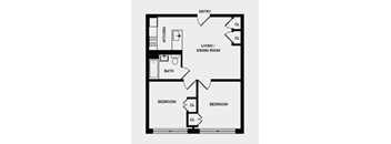 2 Bed 1 Bath