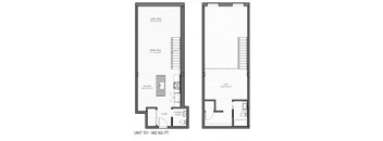 floor plan of 55 north luxury apartments to rent in the north end of boston at The 22 Apartments, St. Louis, MO 63103