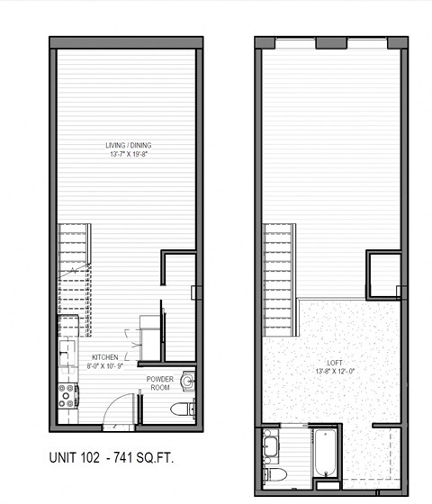 floor plan of 55 north luxury apartments to rent in the north end of boston at The 22 Apartments, St. Louis, MO