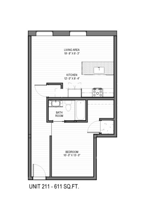 bedroom floor plan | the farrington apartments at The 22 Apartments, Missouri