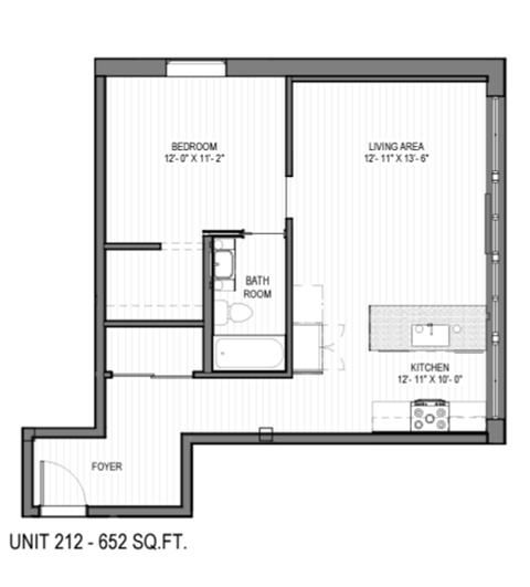 a small floor plan of a house at The 22 Apartments, Missouri, 63103