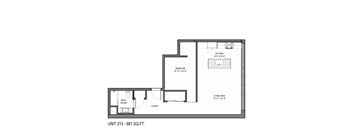 a floor plan of a home at The 22 Apartments, St. Louis, MO 63103