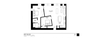 a floor plan of a bedroom apartment