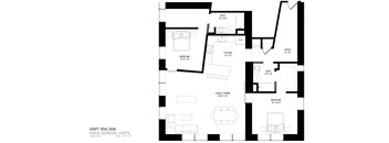 floor plan of the first floor of the revamped home