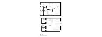 a floor plan of two different layouts of a house