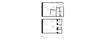 a floor plan of two different layouts of a house