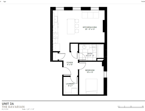 the floor plan of unit a the bawkat