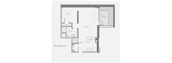 1 Bedroom 1 Bath Floor Plan at The Nicholas, Missouri