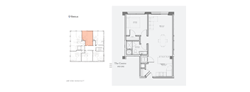 1 bed 1 bath The Centro floor plan at The Nicholas, St Louis, Missouri