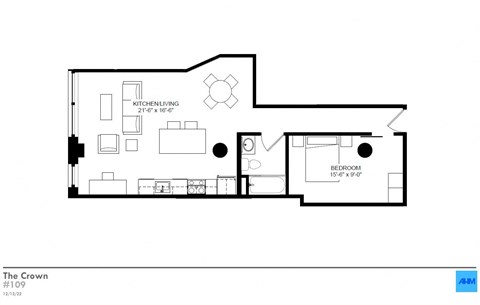 Crown Floor Plan at The Draper, St Louis, Missouri