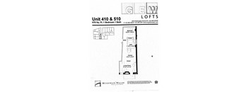 A floor plan for a McGowan Walsh development shows a living room, a kitchen, a bathroom, and a bedroom.