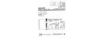 A floor plan for a unit at McGowan Walsh Lofts.