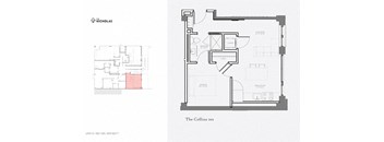 1 bed 1 bath The Collina floor plan A at The Nicholas, St Louis, 63104