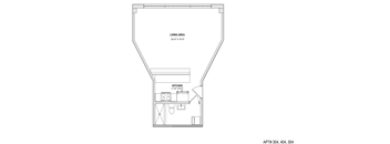 a floor plan of a bedroom apartment at The 22 Apartments, Missouri