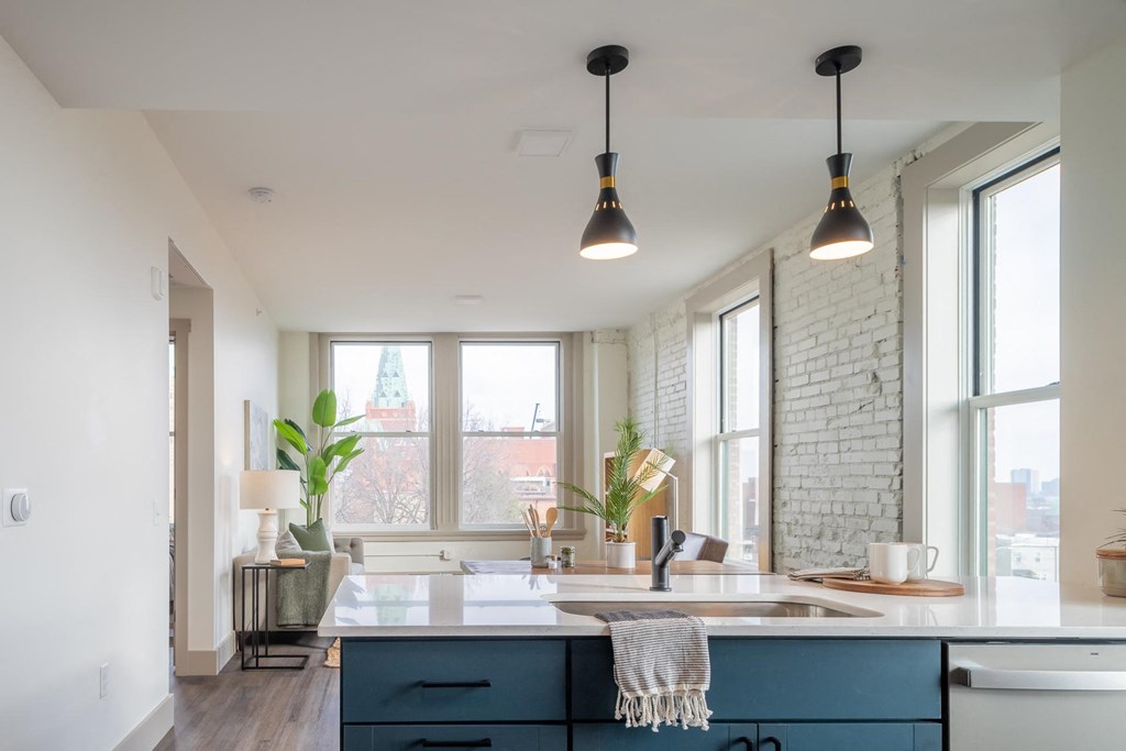 Modern Lighting In Kitchen at The Nicholas, St Louis, Missouri