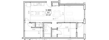 a floor plan of a house with bedrooms and a living room
