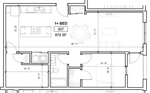 a floor plan of a house with bedrooms and a living room