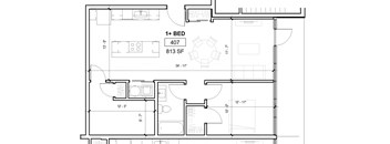 a floor plan of a house with bedrooms and a living room