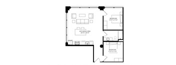 carmen Floor Plan at The Draper, St Louis, MO