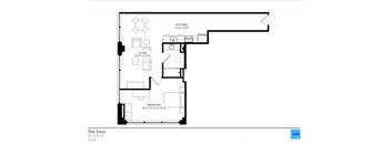 Zeno Floor Plan at The Draper, Missouri, 63103