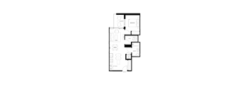 A black and white floor plan of a house with labeled rooms.