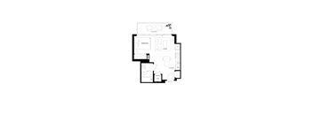 A black and white floor plan of a house with labeled rooms.