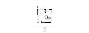 A black and white image of a floor plan for a home.