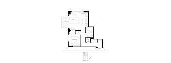 A black and white floor plan of a two-level home with labeled rooms.