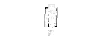 A black and white image of a floor plan for a house.