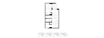 A black and white image of a floor plan for a building with multiple levels.