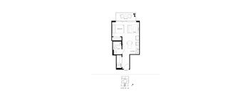 A floor plan of a two bedroom apartment.