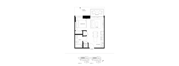 A floor plan of a two-story residential building with labeled rooms.