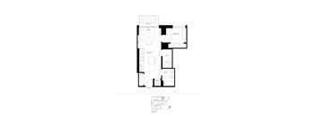 A black and white image of a floor plan for a house.