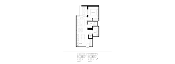 A black and white floor plan of a house with a basement and a first floor.