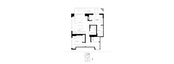A black and white image of a floor plan for a two-story home.
