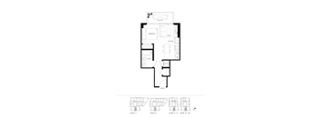 A black and white floor plan of a house with various rooms labeled.