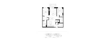 A black and white floor plan of a two-level home with labeled rooms.