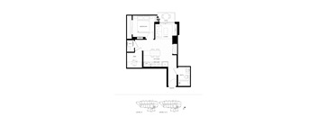 A black and white floor plan of a house with two levels.