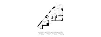 A black and white diagram of a house with different levels and rooms.