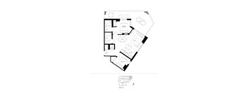 A black and white image of a house floor plan.